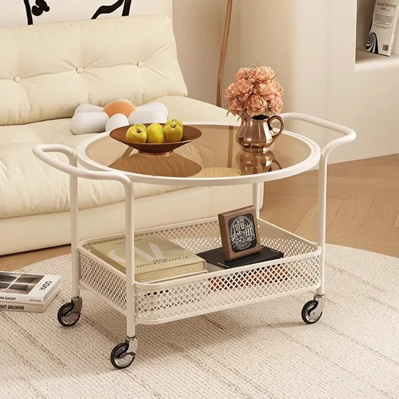 Glass Bedside Coffee Tables Mobile Garden Fashion Outdoor Coffee Table Entryways Floor Table Basse Pour Salon Bedroom Furniture