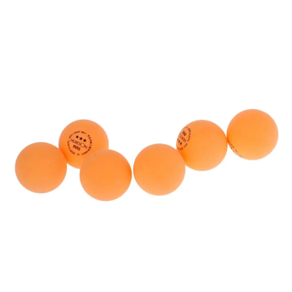 6Pcs Durable 3 Stars 40mm Table Tennis Pong Balls Training Sport Orange