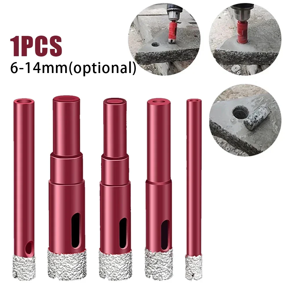 Punte diamantate a secco brasate da 6-14 mm per piastrelle di ceramica, apri fori, granito, marmo, porcellana, gres, sega a tazza, strumenti di perforazione