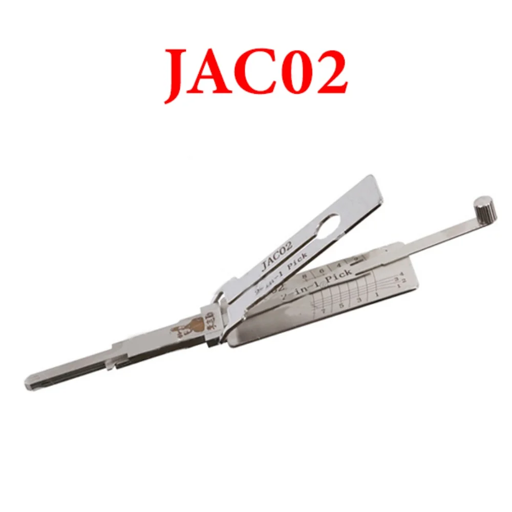 Original Lishi Tools(8-CUT) JAC02-Left Slot 2-in-1 Pick & Decoder for JAC Tongyue Door Locks/Anti-Glare