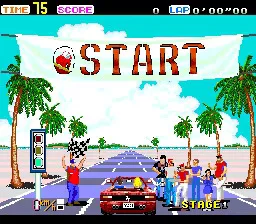 16bits PC Engine HU-CARD : OUT RUN ( Japan Version!! )