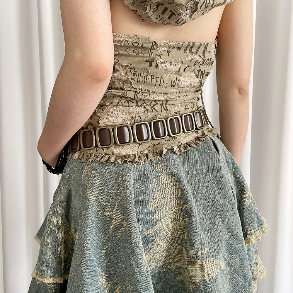 

Fashionable American Women's Belt Black Coffee Y2k Waist Belt Millennial Punk Dress Jeans Belt Waist Accessories