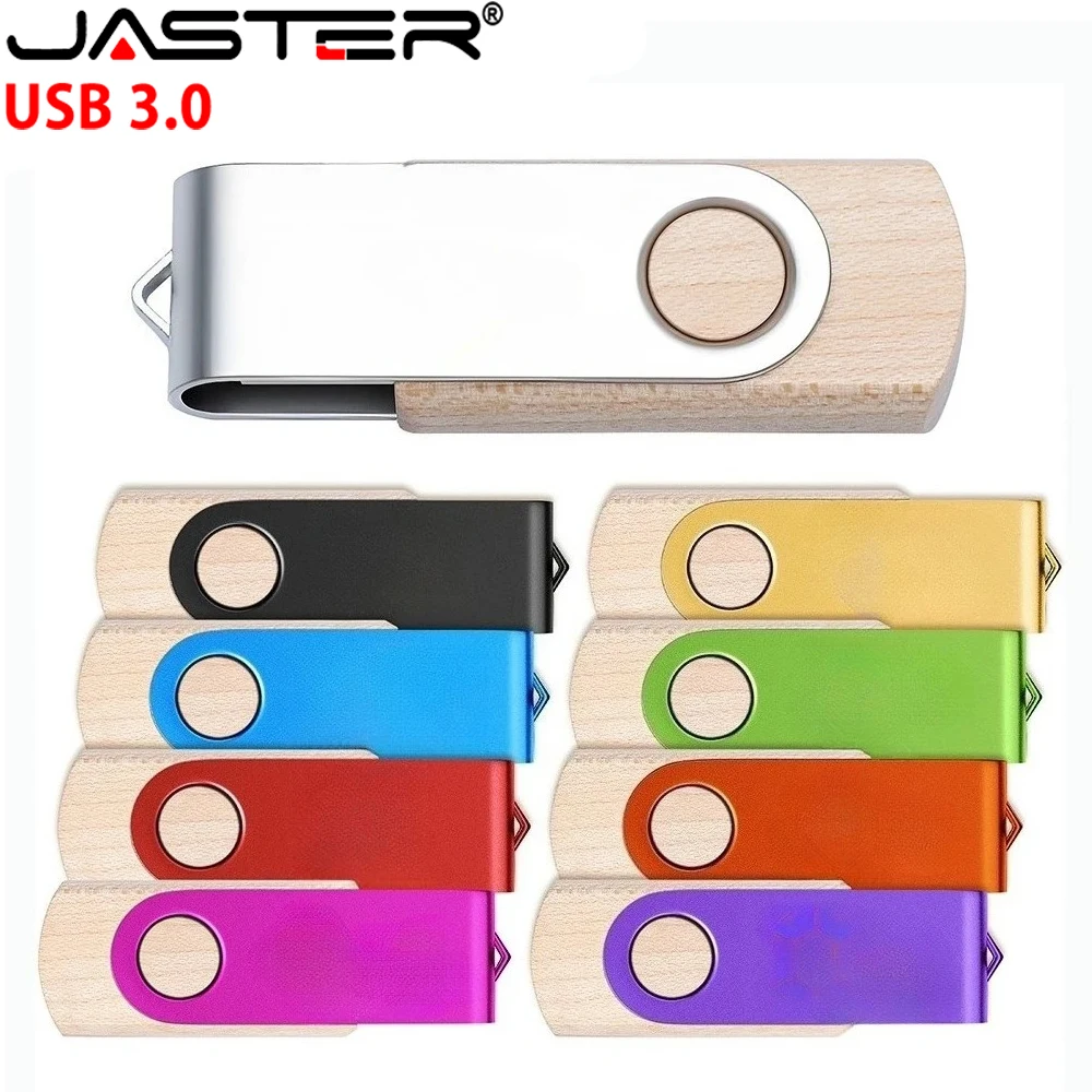 

JASTER Бизнес-подарок Pen Drive 128 ГБ USB3.0 Высокоскоростная карта памяти 64 ГБ Кленовое дерево USB 3.0 Флешка 32 ГБ Цветной U-диск 16 ГБ