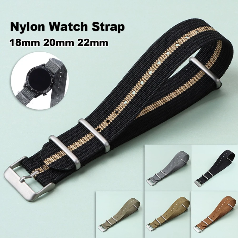 

Sport Nylon Watch Band for Women Men Watch Strap 18mm 20mm 22mm Army Sport Strap Fabric Nylon Watchband Buckle Belt for Omega
