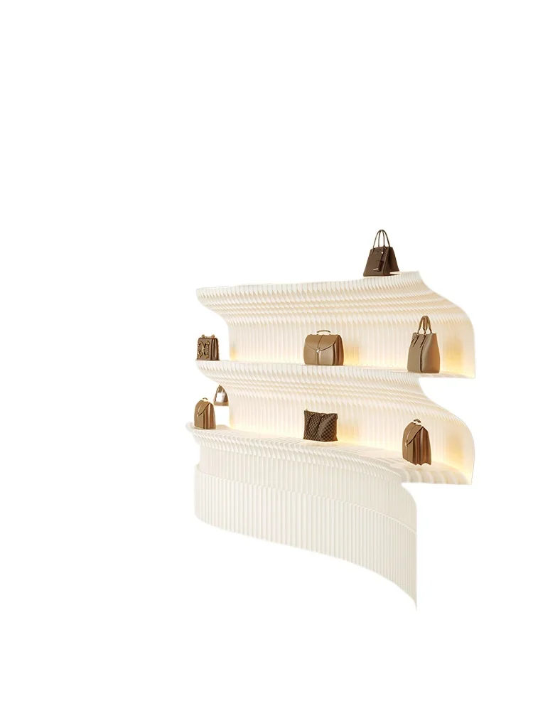 Screen partition background wall office baffle foldable mobile shelf light branch paper wall luminous screen