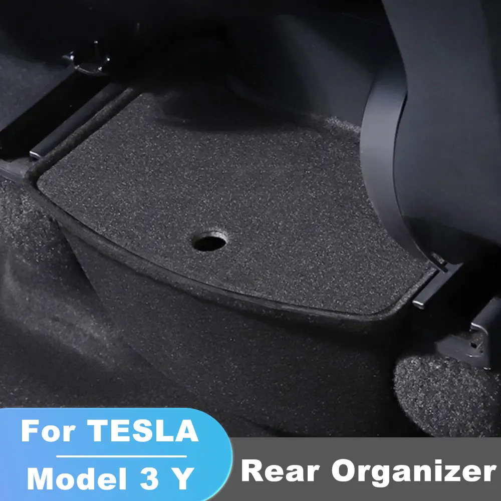 

Rear Center Console Organizer Tray For Tesla Model 3 Model Y Flocking For Tesla Model3 Storage Box ModelY Case Accessories