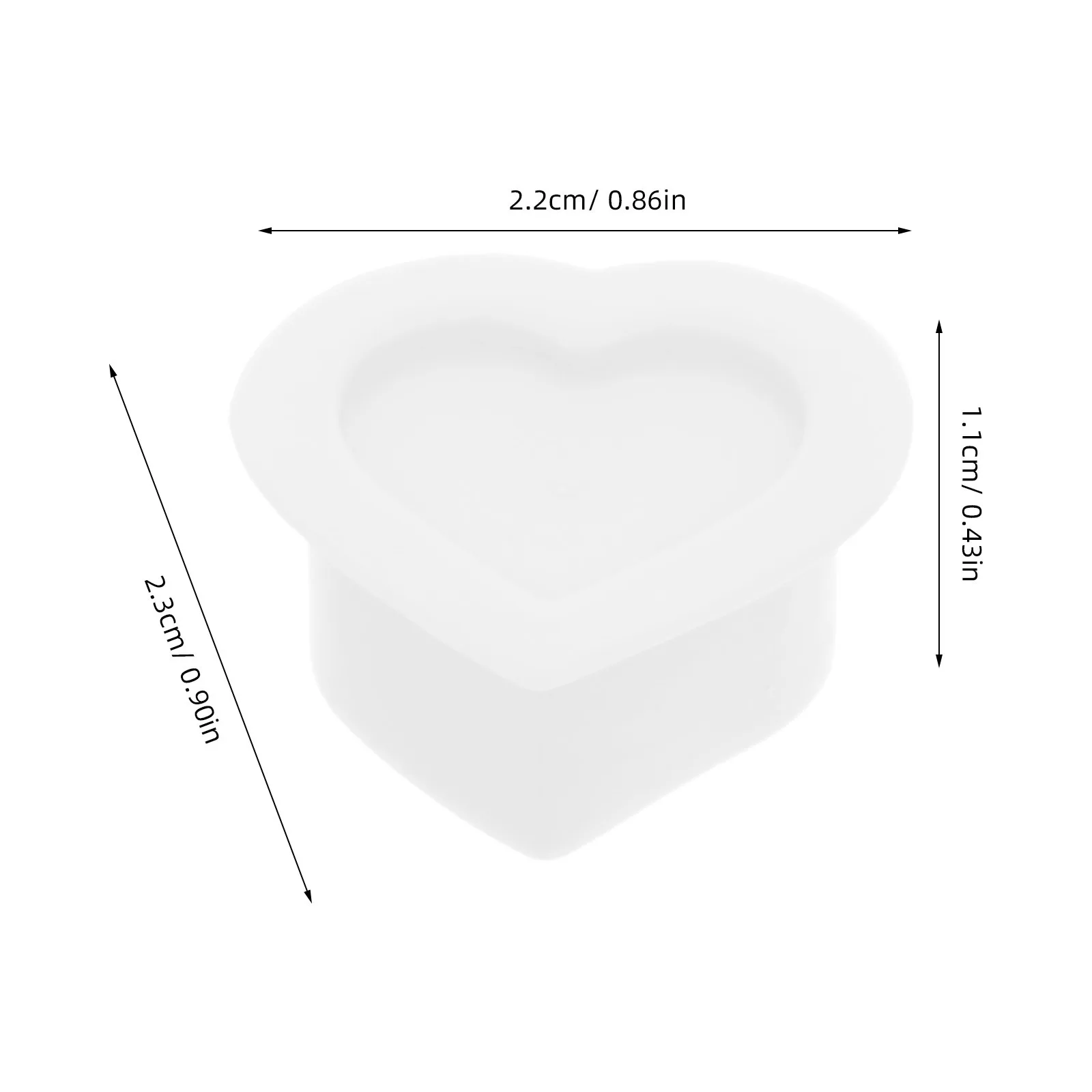 Gobelets à pigments de tatouage en forme de cœur, bouchons d'encre en Silicone avec Base Stable, rangement souple et Flexible pour fournitures de tatouage, 100 pièces