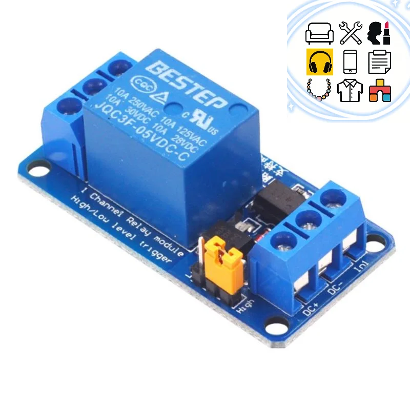 3.3V 5V 12V 24V 1 Channel Relay Module High And Low Level Trigger Dual Optocoupler Isolation Relay Module Board
