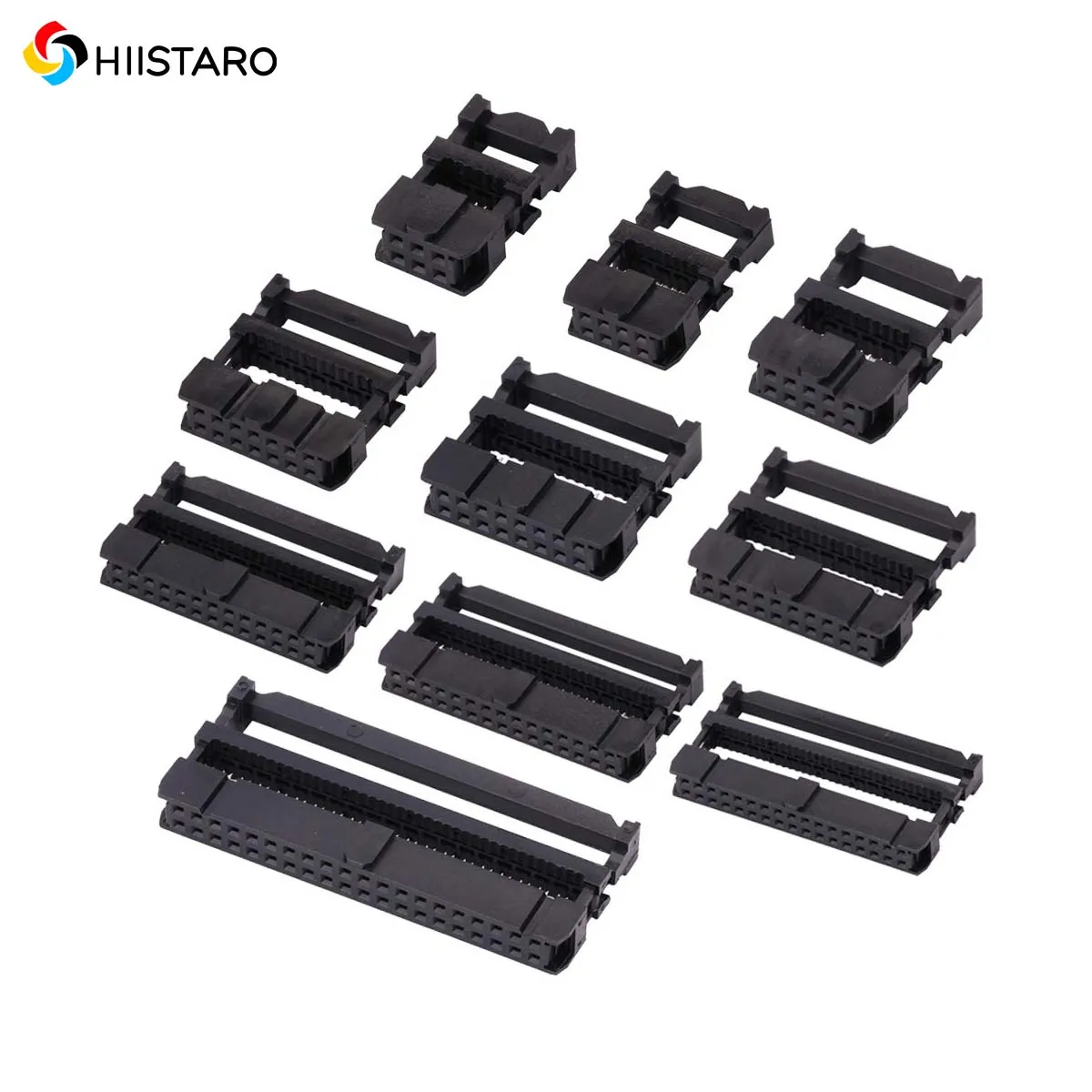 100Pcs FC 6/8/10/12/14/16/18/20/24 Pin 2.54mm Pitch Female Header IDC Socket Connector for 2.54mm Ribbon Cables