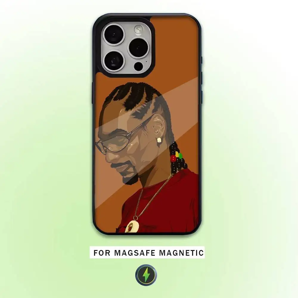 حافظة هاتف مغني الراب S-Snoop Dogg لهاتف iPhone17,16,15,14,13,12,11 Plus، Pro Max شحن لاسلكي مغناطيسي Magsafe #5