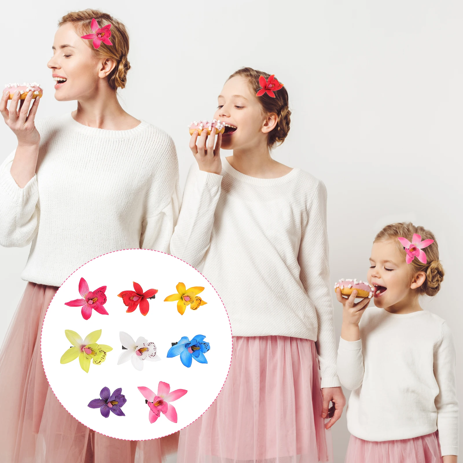 

8pcs chid Hair Clips Premium Material Anti Break Fade Women Girls Hair Accessories Summer Party Wedding Banquet Ceremonies