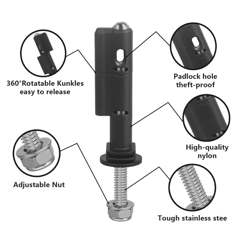 Q39F Theft Proof Mount Pins Traction Boards Mounting Pins Lockable Mount Pins