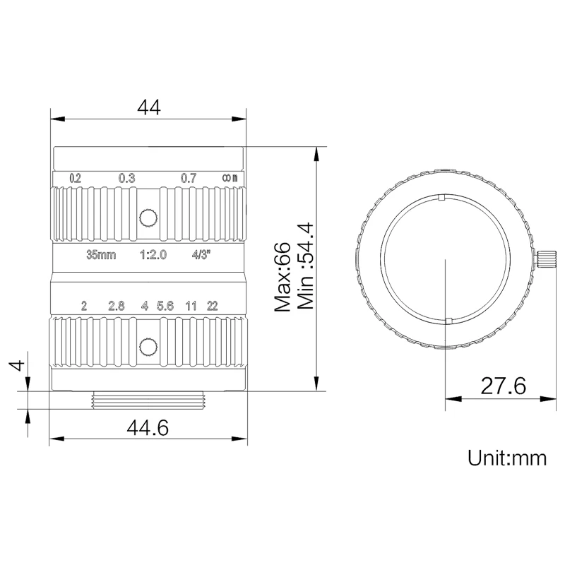 HIKROBOT SA3520M-10MP High Resolution 10MP 35mm F2 4/3