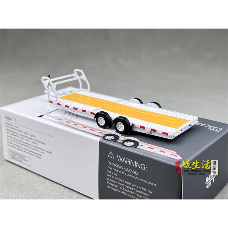 MINIGT 1:64 alloy model Trailer Car Hauler Trailer trailer model is 12cm long