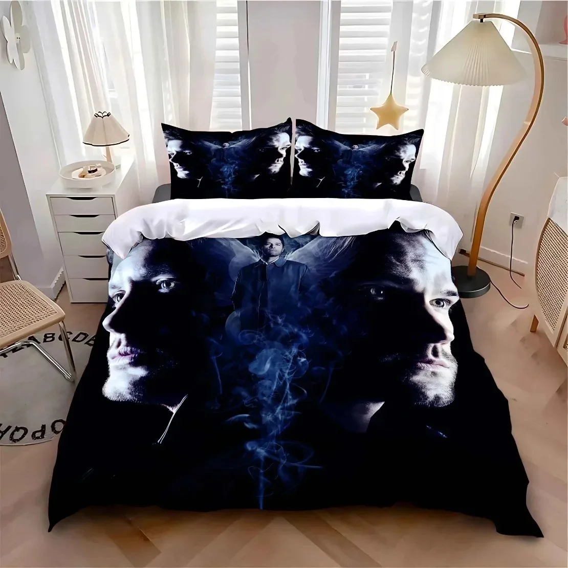 Supernatural Bedding Set Supernatural TV Series Sam Dean Duvet Covers Pillowcase Bedclothes Bed Linen Set Decor Home