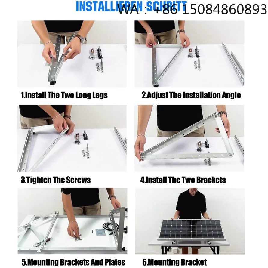Adjustable Triangle Balcony Solar Rack, Wall Flat Roof PV Accessories, Space Saving Solar Energy Hardware Parts for  Solar Panel