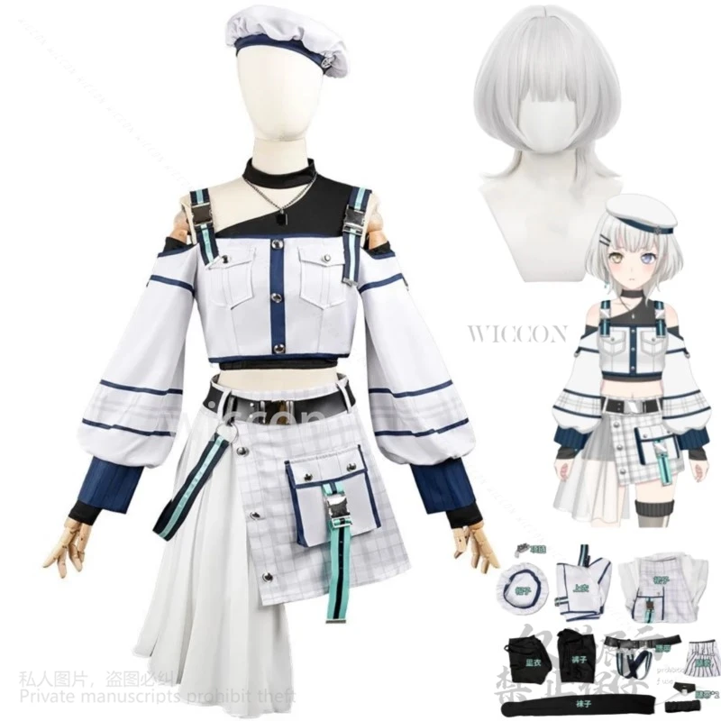 

Anime BanG Dream! It's MyGO!!!!! Rana Kaname Cosplay Costume LiveHose Lolita White Skirt Uniform Woman Sexy Cute Halloween Suit