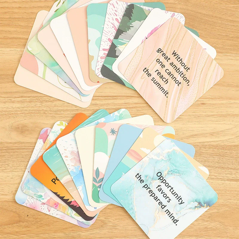 Creative English Inspirational Cards for Women; Boxed Greeting Cards with Daily Motivational Quotes; Positive Energy Postcards