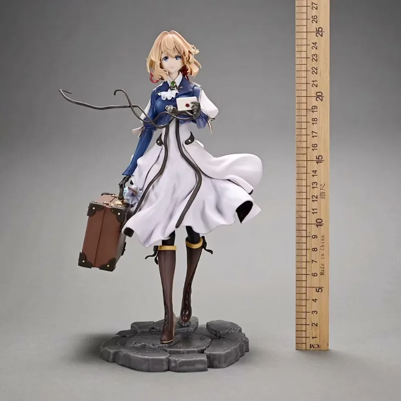 25cm violeta evergarden anime montagem figura original modelo de ação decoração boneca dos desenhos animados ornamento coleção brinquedos presente