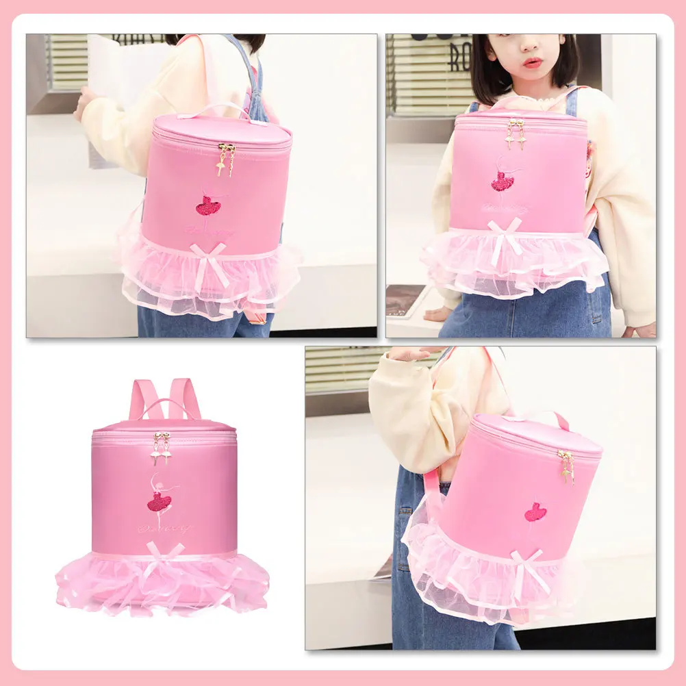 حقيبة ظهر لرقص الباليه بسعة كبيرة من نسيج النايلون بإبزيم قابل للتعديل حقيبة مدرسية للرقص للحديث اللاتيني #6