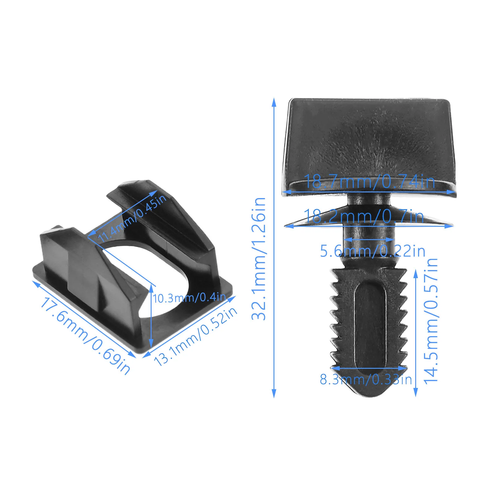 10 مجموعة 51711916199 سيارة كليب التمهيد السجاد الداخلية بطانة كليب لسيارات Bmw E30 E34 E36 Z3 التمهيد الجذع تقليم بطانة تويست بدوره قفل كليب #2