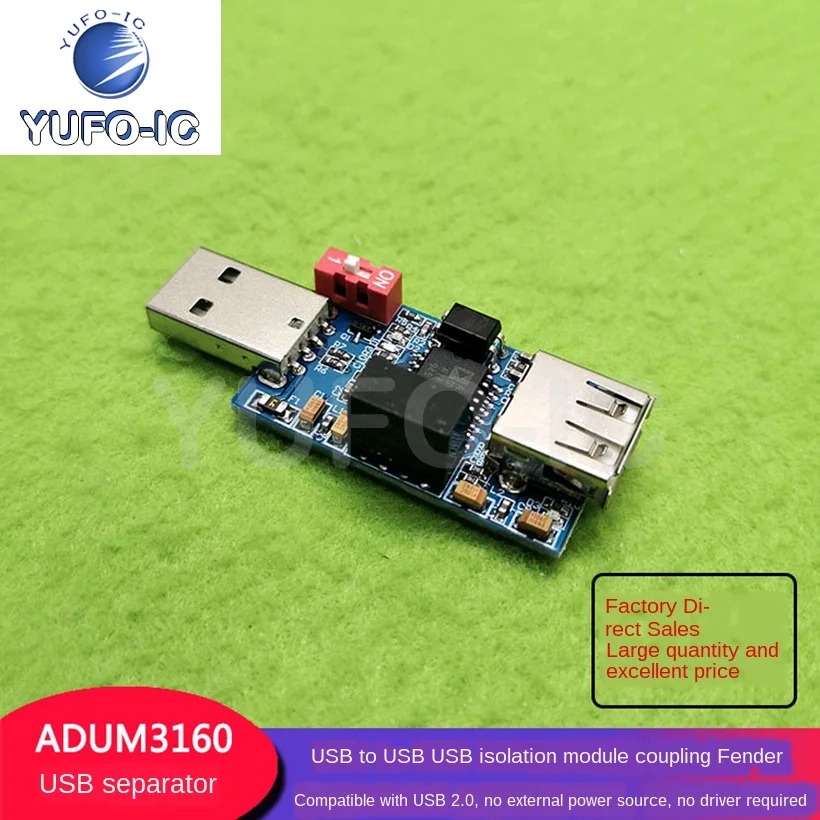 Free Ship 2pcs USB Isolator USB Isolation Module Coupling Fender ADUM3160 USB To USB