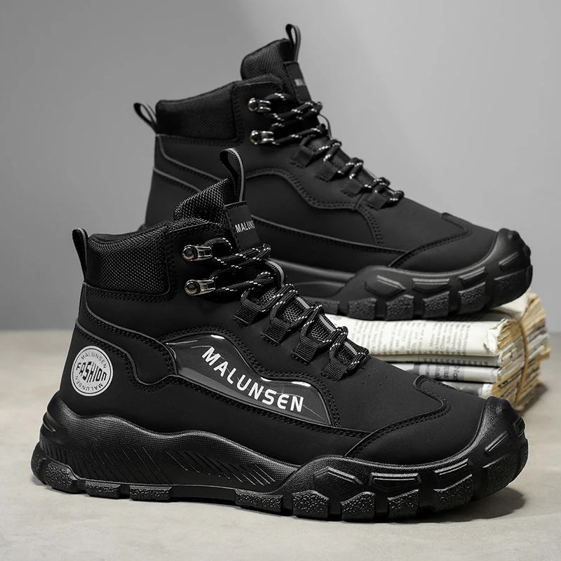 Flat Sole Ankle Boots Breathable Shoes Autumn Hot Selling Mens Casual Sneakers Shorts Booties Pu Leather Anti Slip Male Footwear