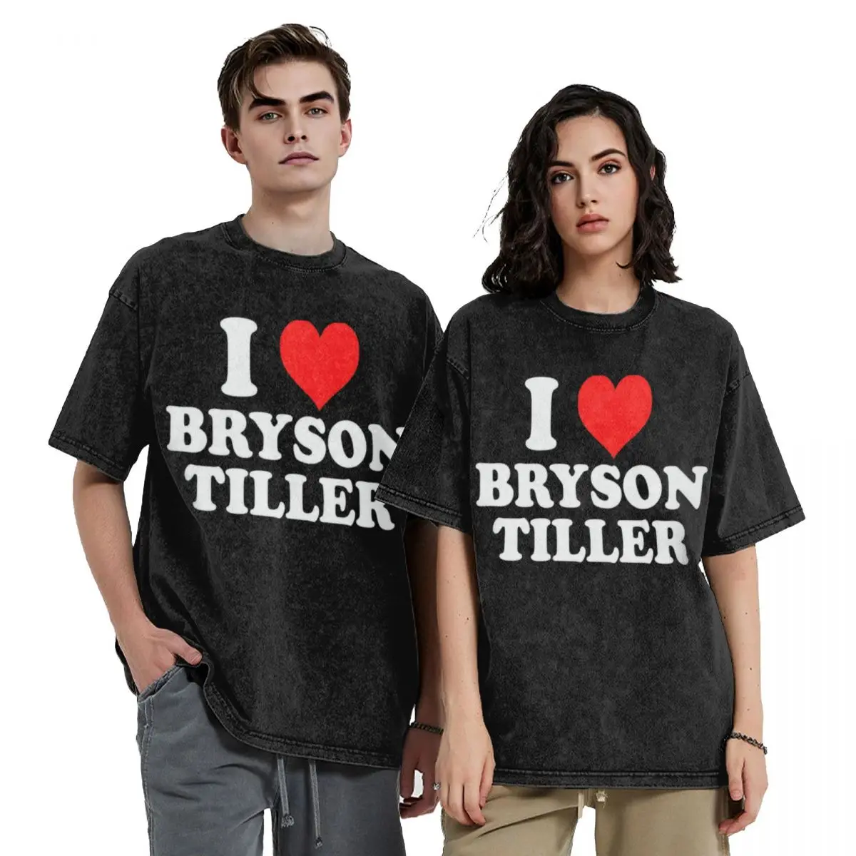 Mode I Love Bryson Tiller Shirts Merchandise Rapper Hiphop Losse T-Shirts Mannen Vrouwen Oversized T-Shirt Kleding