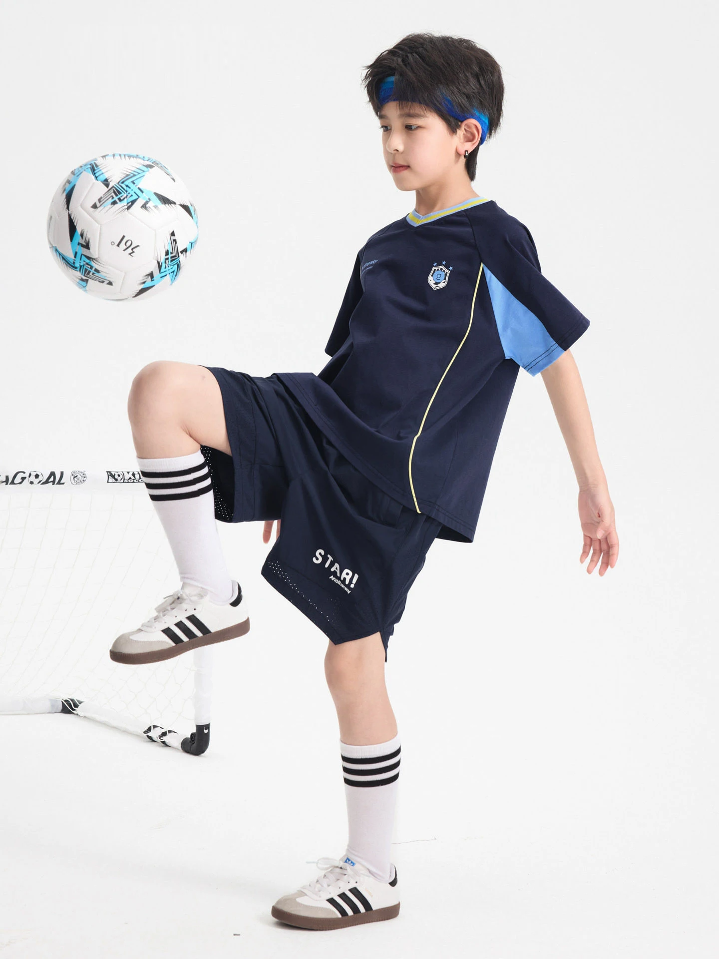 Boys Summer Quick Dry Football Sport Short Sleeve T Set Ice Silk Breathable Training Clothes Children's Outdoor Clothing