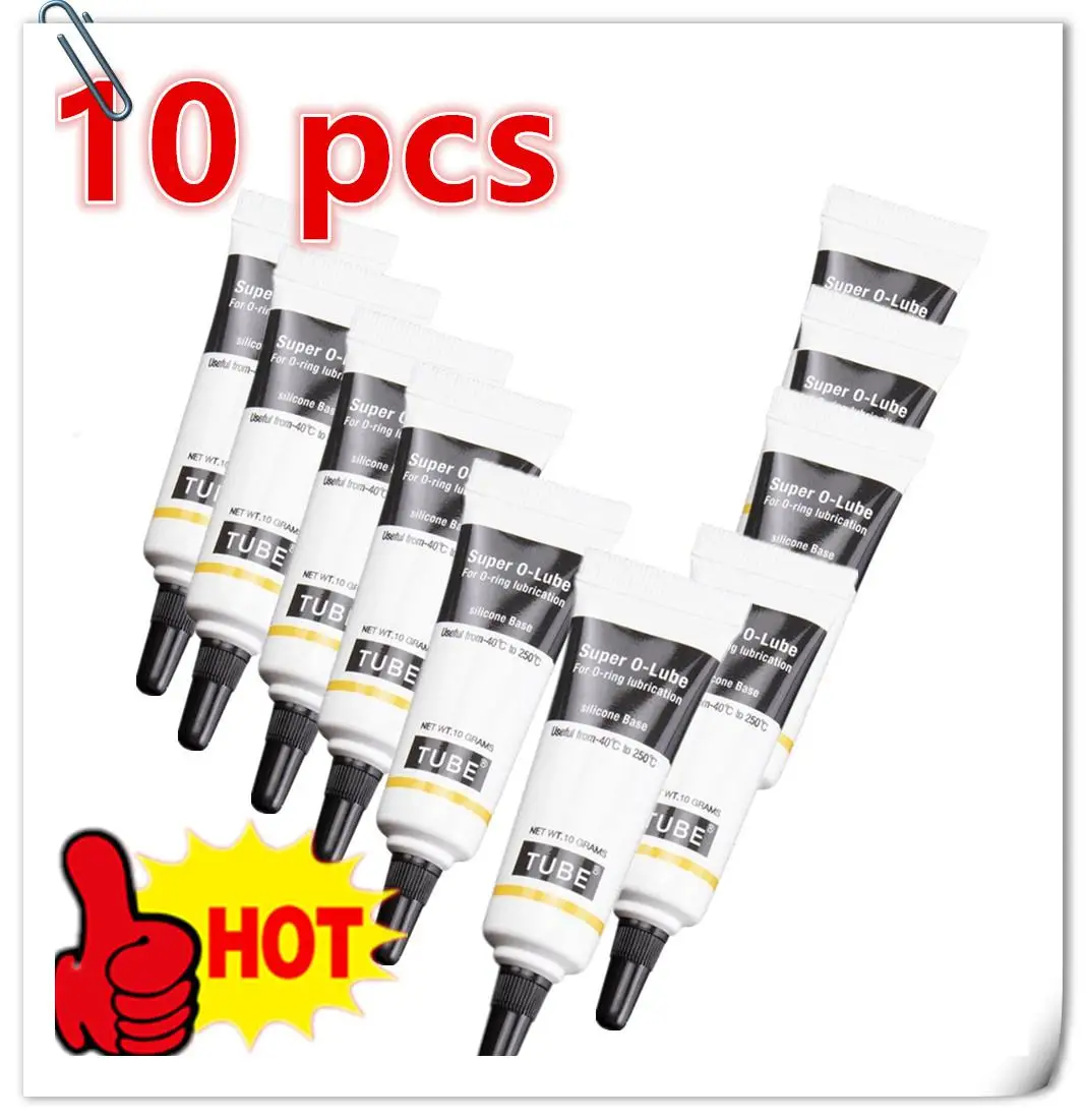 

10 Pcs Waterproof Food Grade Silicone Lubricant Grease For O Rings Faucet Plumbers 10g Home Improvement Coffee Machine Lubric