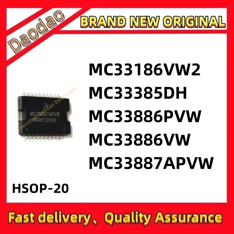 

Quality Brand New MC33186VW2 MC33385DH MC33886PVW MC33886VW MC33887APVW MC33186 MC33385 MC33886 MC33887 IC Chip HSOP-20