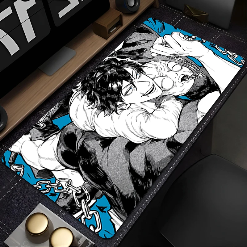 Mouse Pad Anime Carpe Large PC Gamer Computer Mausepad Varmilo Keyboard Gaming J-jujutsu Kaisen Toji Fushiguro Extended Desk Mat