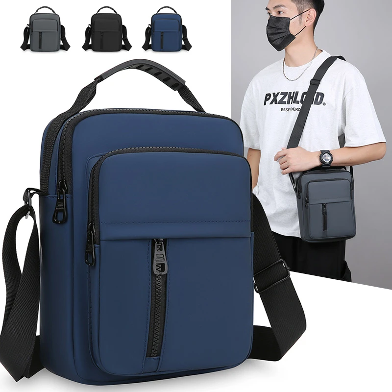 

Men's Crossbody Bag Messenger Bag Sling Pack Multifunctional Waterproof Handbag For Men Outdoor Travel Tote Casual Shoulder Bag