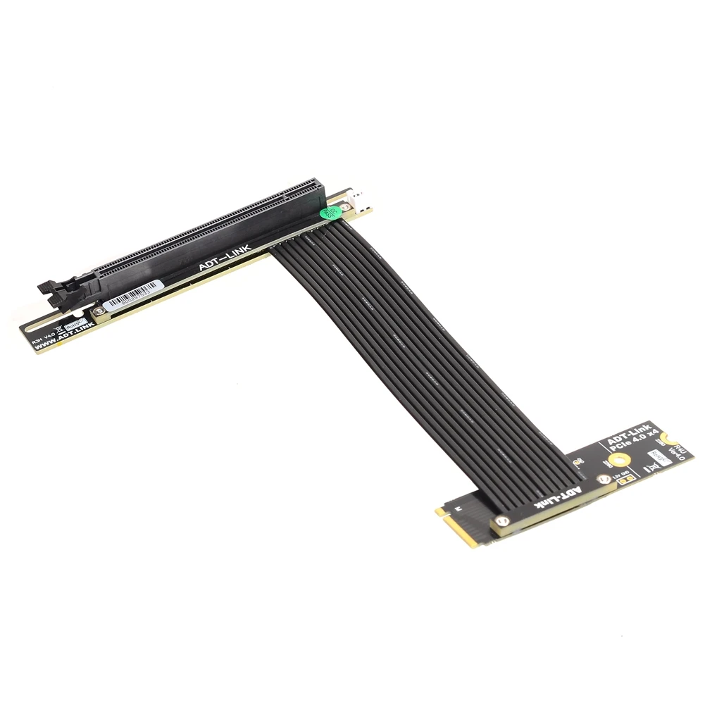 Riser M.2 NVMe TO PCI Express 4.0x16 Extender Jumper สำหรับ GPU กราฟิกการ์ดวิดีโอพร้อมสายไฟ4P SATA 64G/BPS PCI-E 16X