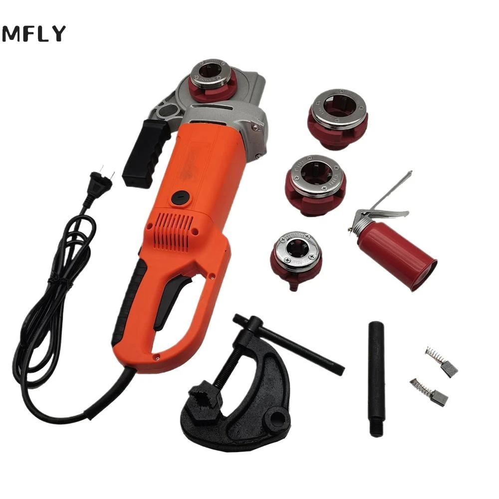 30 Type Portable Hand-Held Electric Pipe Threading Machine 220v/2000w Household Hinged Plate Galvanized Pipe Threading Tool