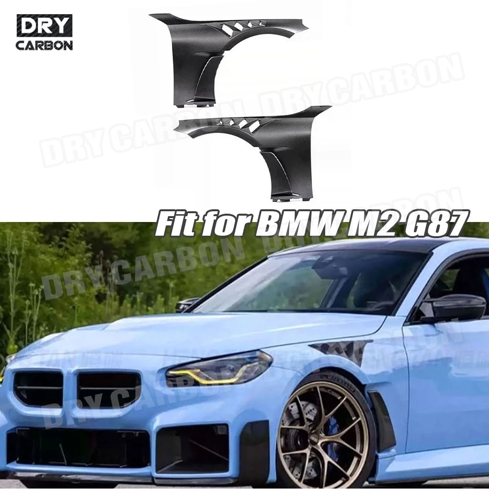 for BMW 2 Series G87 M2 2023+ Carbon Fiber Front Bumper Side Fender Air Vent Trim Car Styling Body Kits FRP Accessories