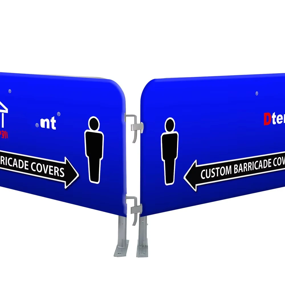 customized LOGO Easily Assembled cheap plastic concert queue stand crowd control barrier steel crash barricade for event