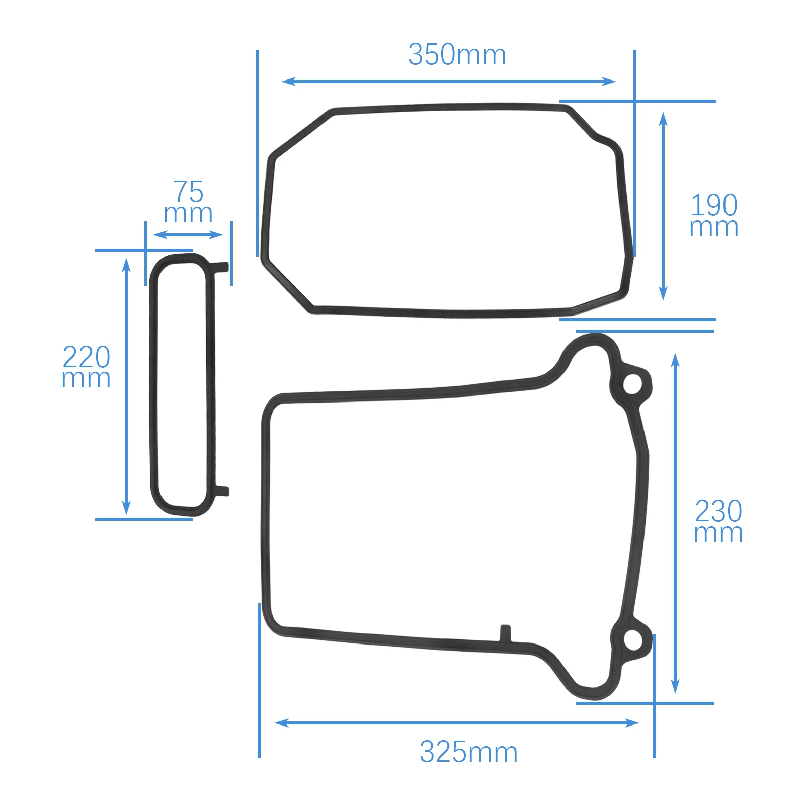 Oldbones Cafe Racer For BMW K Series K75 K100 Rubber Engine Cover Seal Motorcycle Parts Side Cover Rubber Gasket Valve Cover