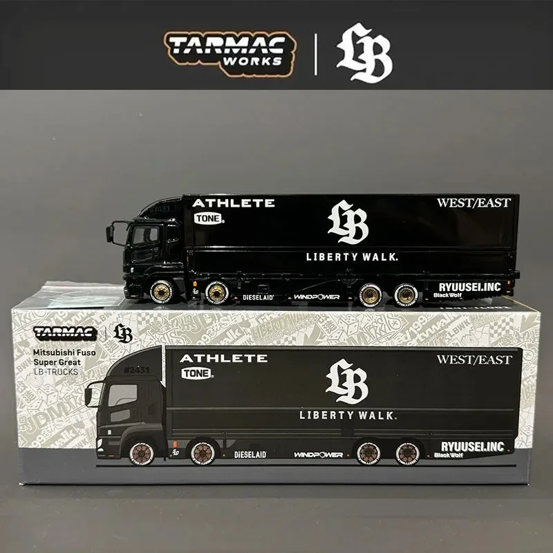 

TW 1:64 LBWK Mitsubishi Fuso Super Great Trucks Черная коллекция Миниатюрная игрушка Литая под давлением модель автомобиля Tarmac Works