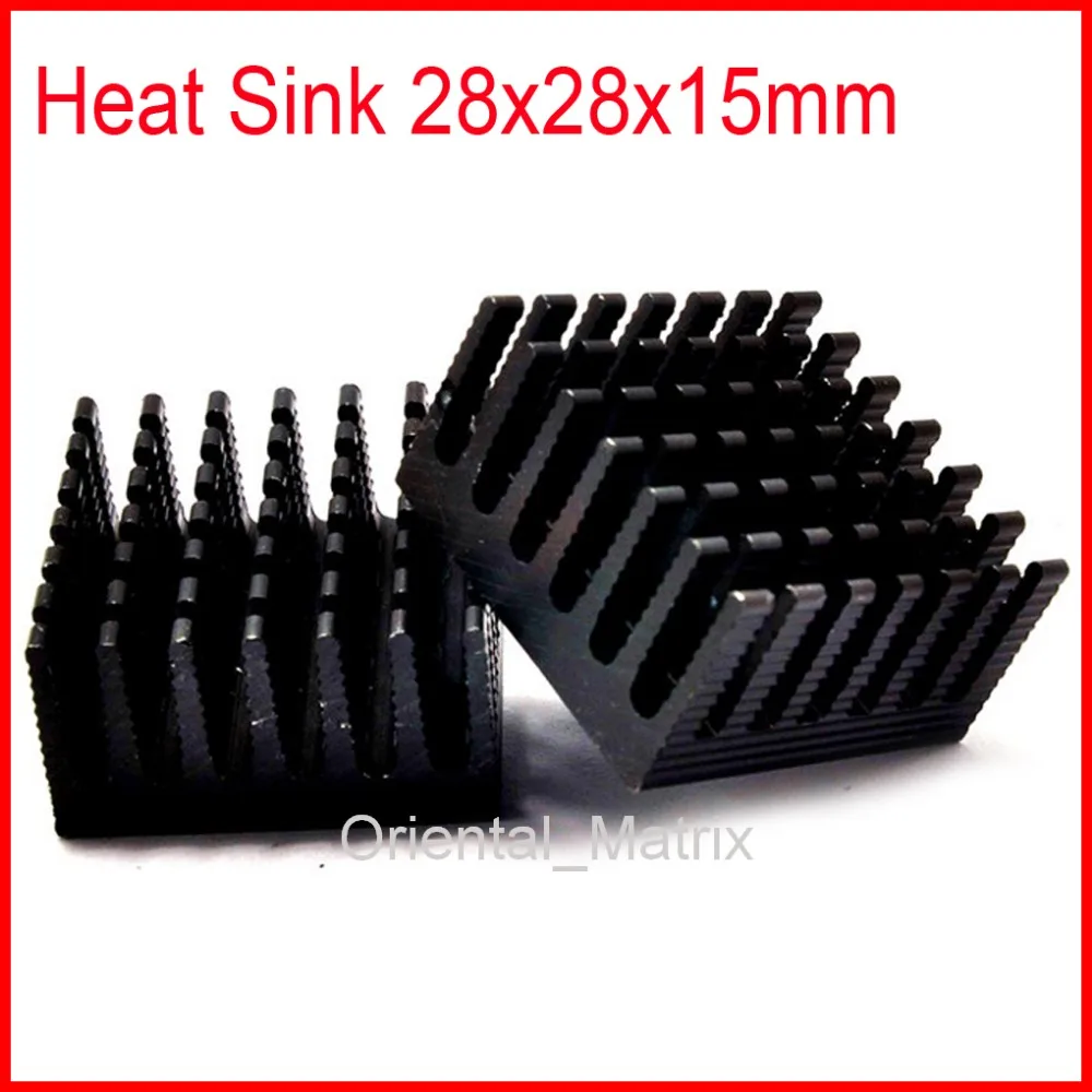 10pcs HeatSink 28*28*15mm Heat Sink Radiator Small Radiator - Black