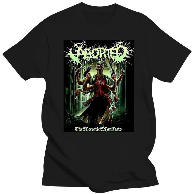 Aborted  Necrotic Manifesto T-Shirt New Men's Tshirt Tee Size S to 3XL