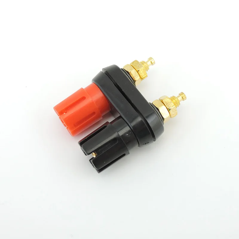 المزدوج 4 مللي متر قابس الموز زوجين محطات التوصيل مقبس متفرع ملزمة آخر أحمر أسود موصل مكبر للصوت المتكلم موصلات ذاتية الصنع L1