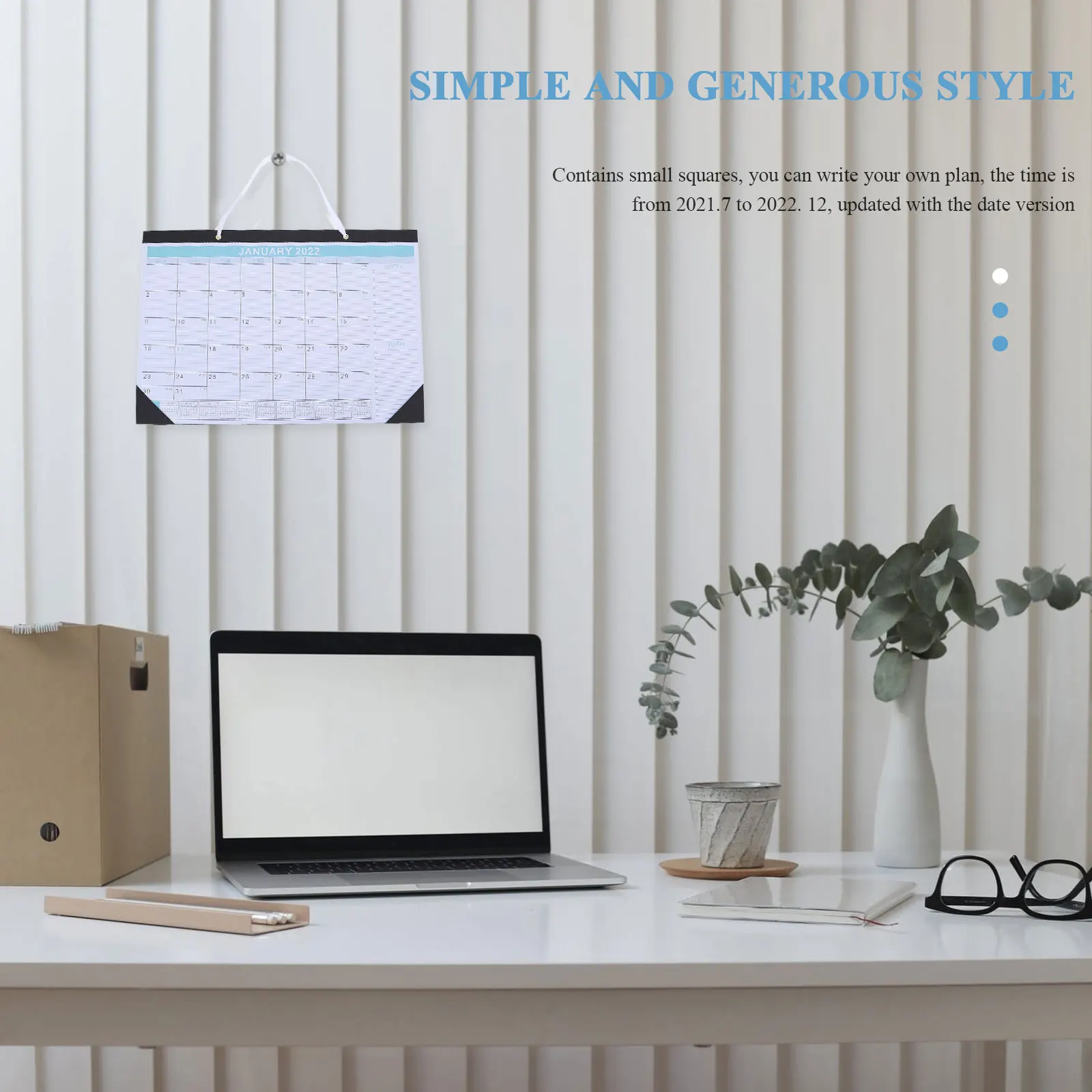 

2022 Wall Calendar Note-taking English Edition Calendars Notepad Office Desktop