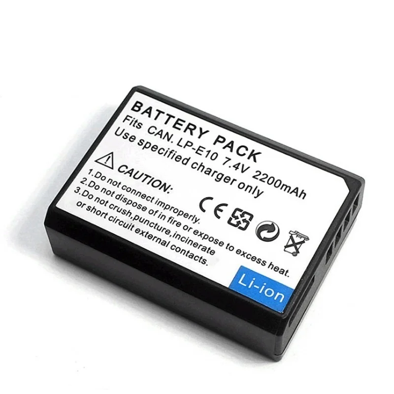 2200mAh LP-E10 LPE10 LP E10 camera battery for Canon EOS 1100D 1200D 1300D 2000D 4000D Rebel T3 T5 T6 KISS X50 X70 Battery