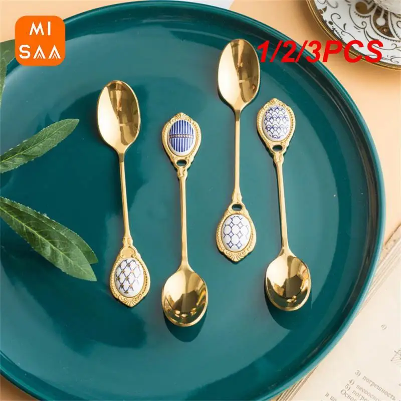 1/2/3PCS Coffee Spoon Non Fading Durable And Durable Light Luxury Style Fashionable And Aesthetically Pleasing Ladle