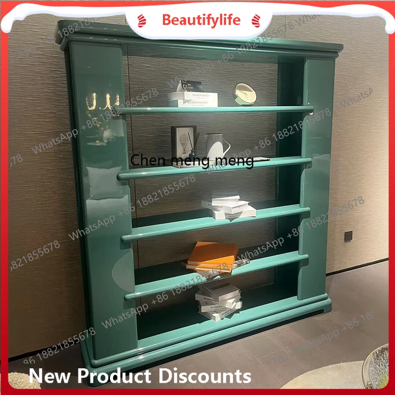 

Italian simple solid wood bookcase modern luxury solid wood bookshelf shelf storage study storage H