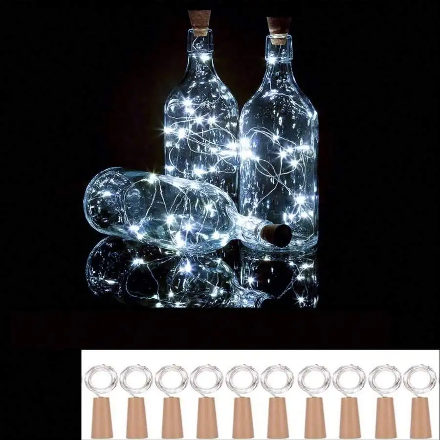 

1/5/10/20pcs Wine Bottle Stopper LED Lights, Bottle Stopper Battery Lights, Suitable For Party, Wedding, Halloween, Bar Decoration