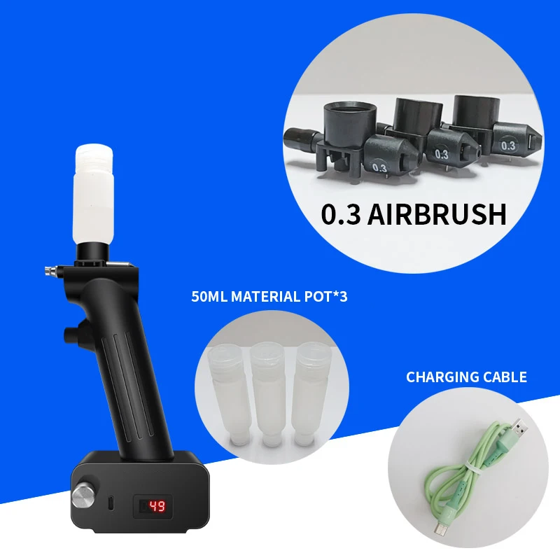 No-clean airbrush gun, model spray painting, air pump acrylic paint painting, portable DIY mecha model coloring tool set