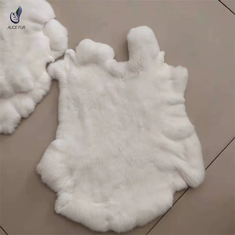 Natural Rex Rabbit Skin Leather Real Genuine Rabbit Fur Pelt For Decoration DIY Materials