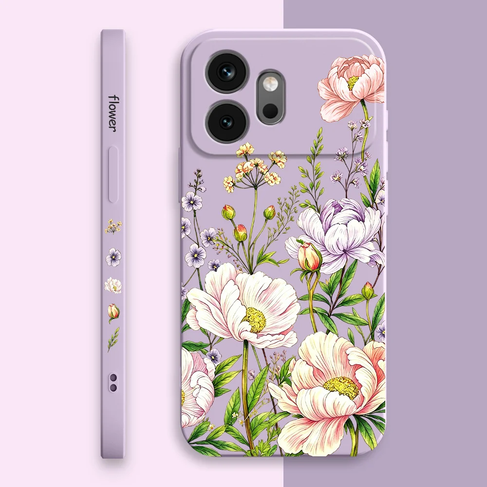 Peony Patch Phone Case For Huawei Honor 600 400 300 200 100 90 Pro Lite Smart Magic 8 7 4 Silicone Soft Cover